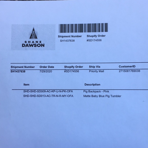 Shane Dawson Baby Blue pig print matte Tumbler NWT - Picture 6 of 6